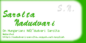 sarolta nadudvari business card